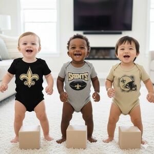 3 Piece Creeper Set - NFL - New Orleans SAINTS - Football - 12 months - NWT
